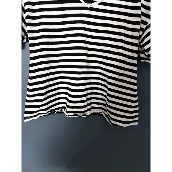 Jason Wu Black and White Striped T-shirt Size Small Very Stretchy Classic T - Picture 3 of 8